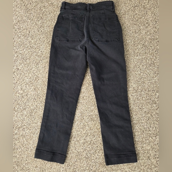 Everlane Cropped Slim Pants Blavk Denim Size 00 - Picture 5 of 10